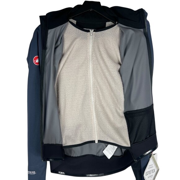 NWT Castelli Cycling Alpha Doppio RoS Jacket in Blue Silver 4523505 456 Size M - Picture 10 of 15